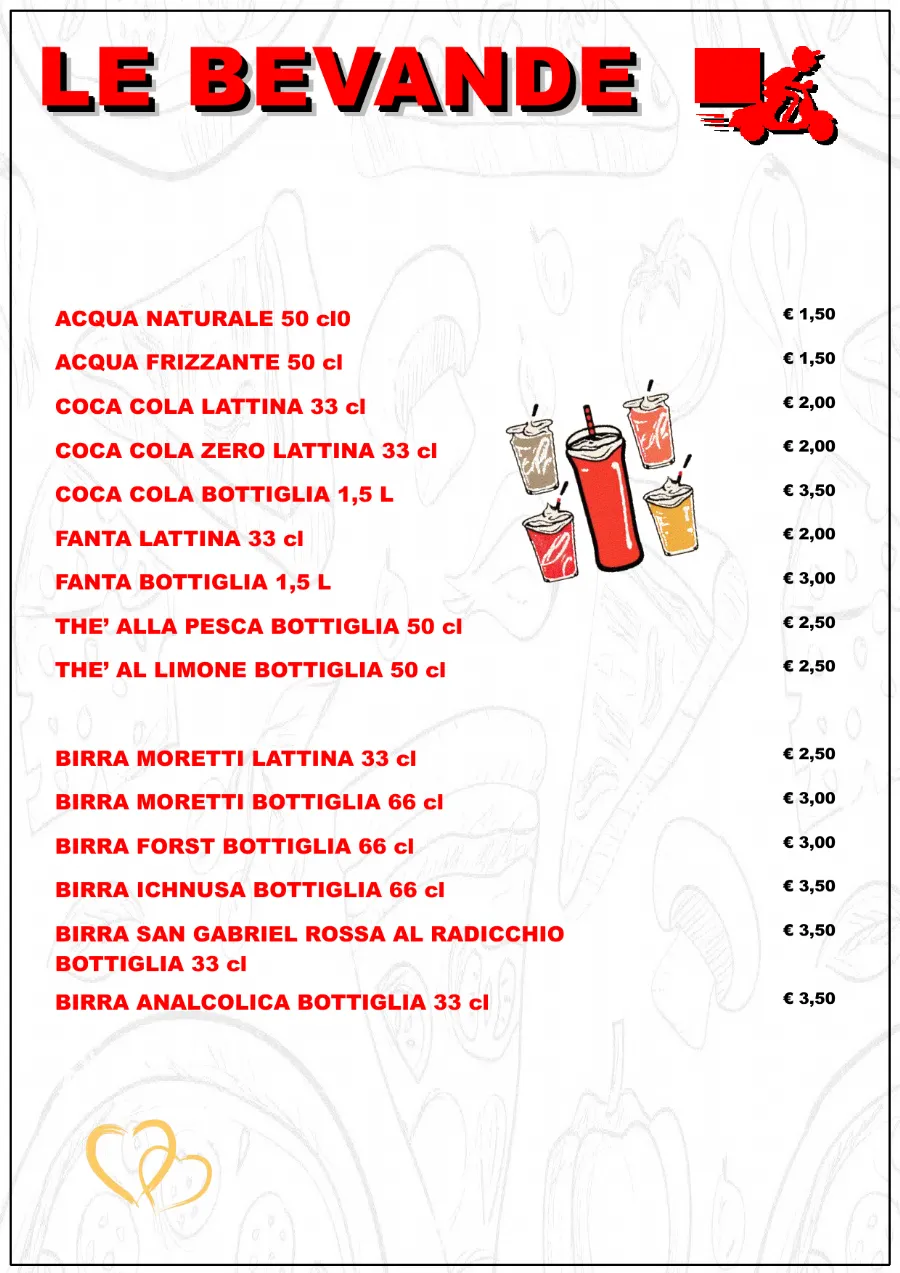 Listino online : Menu Nuovo listino Pizzaidea Ceggia